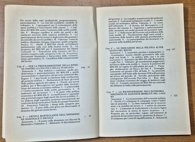 LIBRO BIANCO SULLA POLITICA ECONOMICA DEL MSI DN Parito 1977 … | Immagine Gallery 5
