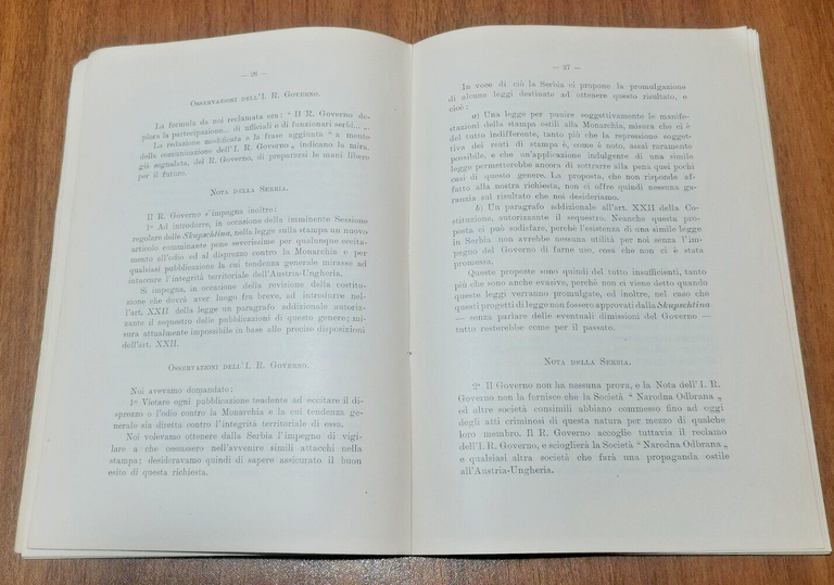 LIBRO BIANCO TEDESCO documenti preliminari della guerra con aggiunte 1914 …