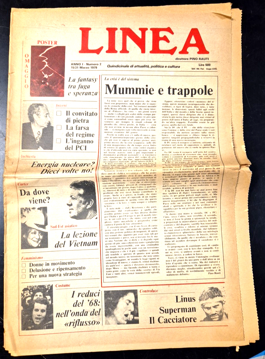 LINEA anno 1 numero 2 marzo 1979 direttore Pino Rauti …
