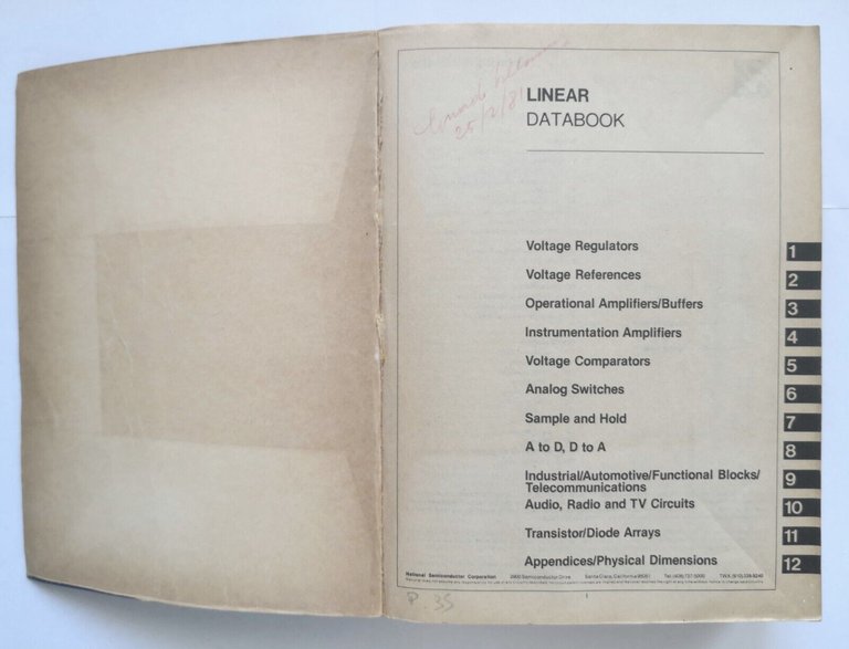 LINEAR DATABOOK 1980 National Semiconductor Corporation Libro 1980 Semiconduttor