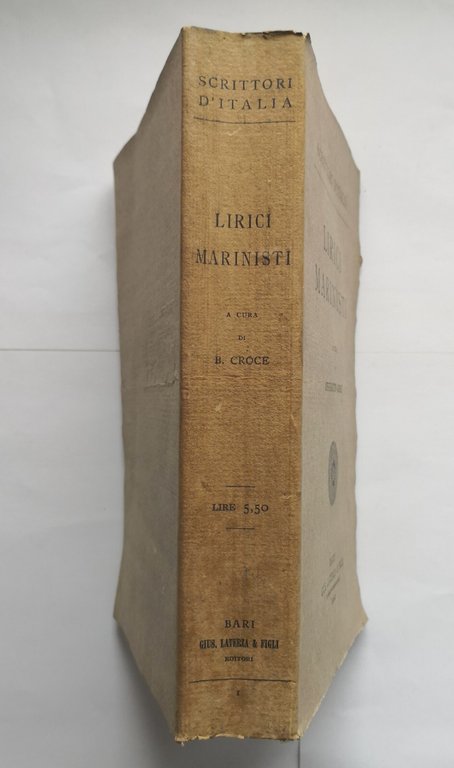 LIRICI MARINISTI a cura di Benedetto Croce 1910 Laterza scrittori …