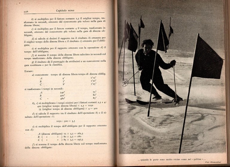 LO SCI AGONISTICO ALLENAMENTO GARE di Enrico Silvestri 1945 Hoepli …