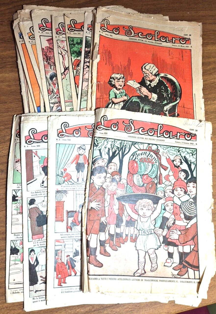 LO SCOLARO Corriere Settimanale Dei Piccoli Studenti 18 numeri 1932 …