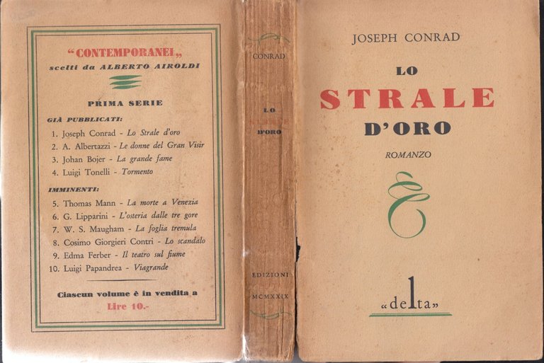 LO STRALE D'ORO di Joseph Conrad 1929 Delta edizioni libro …
