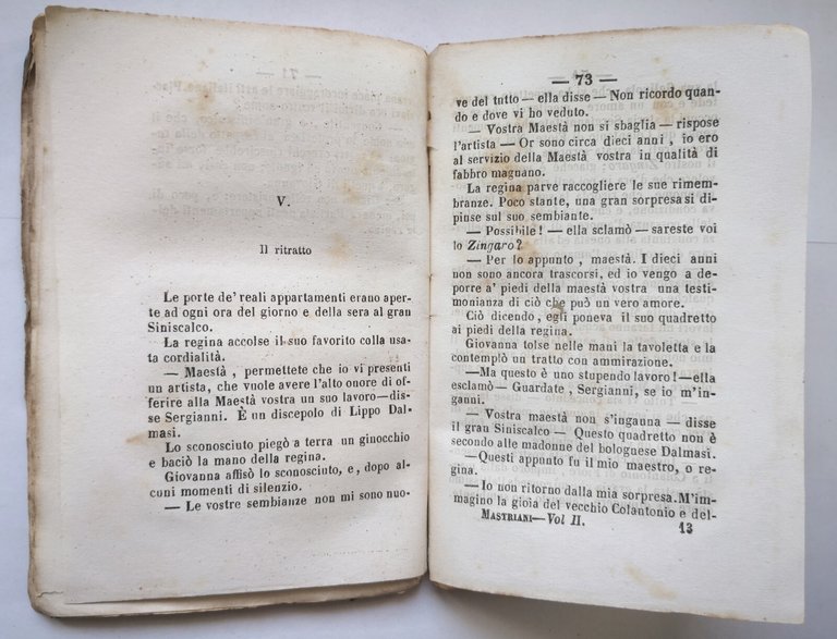 LO ZINGARO di Francesco Mastriani 2 volumi 1871 Luigi Gargiulo …