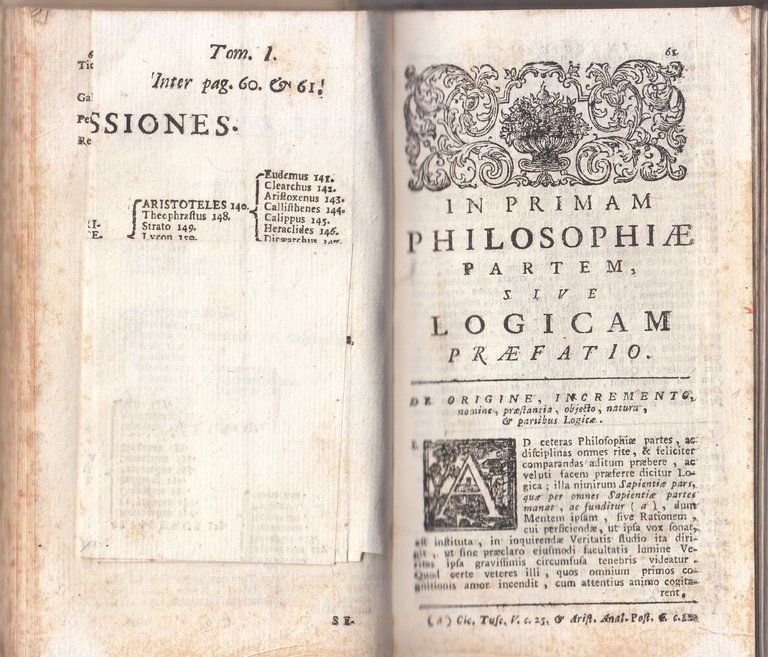 LOGICAM di Edoardo Corsini volume 1 INSTITUTIONES PHILOSOPHICAE 1764 libro …