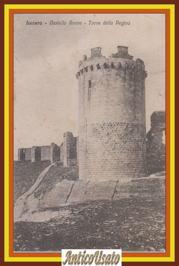 LUCERA Castello Svevo Torre della Regina Cartolina Viaggiata 1934 Vintage … | Immagine principale
