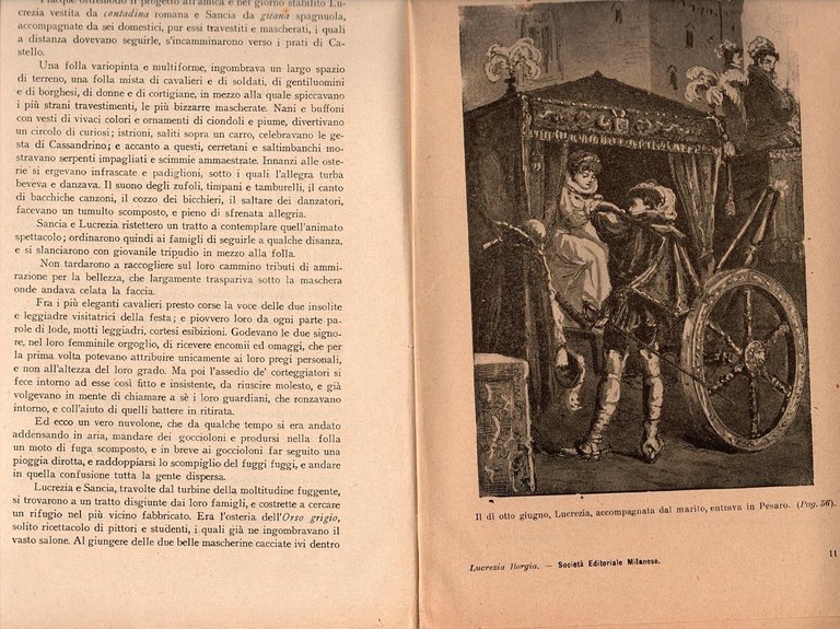 LUCREZIA BORGIA di Carlo Laguna 1908 Società Editoriale Milanese Libro …