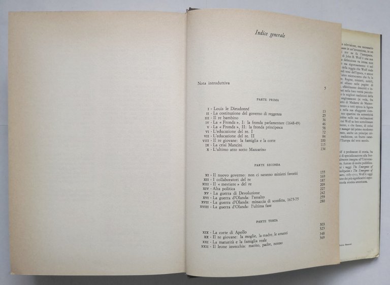 LUIGI XIV di John Wolf 1981 Garzanti libro biografia Re …