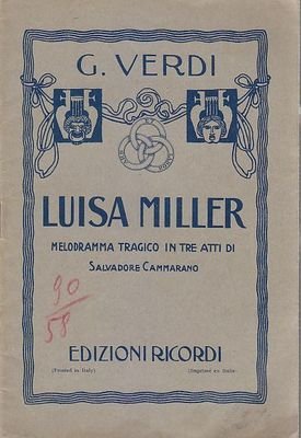 LUISA MILLER melodramma tragico libretto opera vintage Ricordi anni 30 … | Immagine Gallery 1