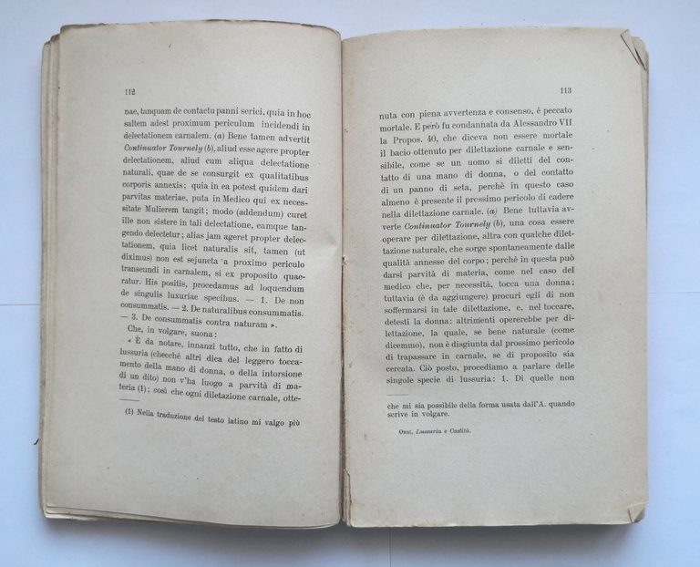 LUSSURIA E CASTITÀ di Alberto Orsi 1910 Cordier Libro saggio …