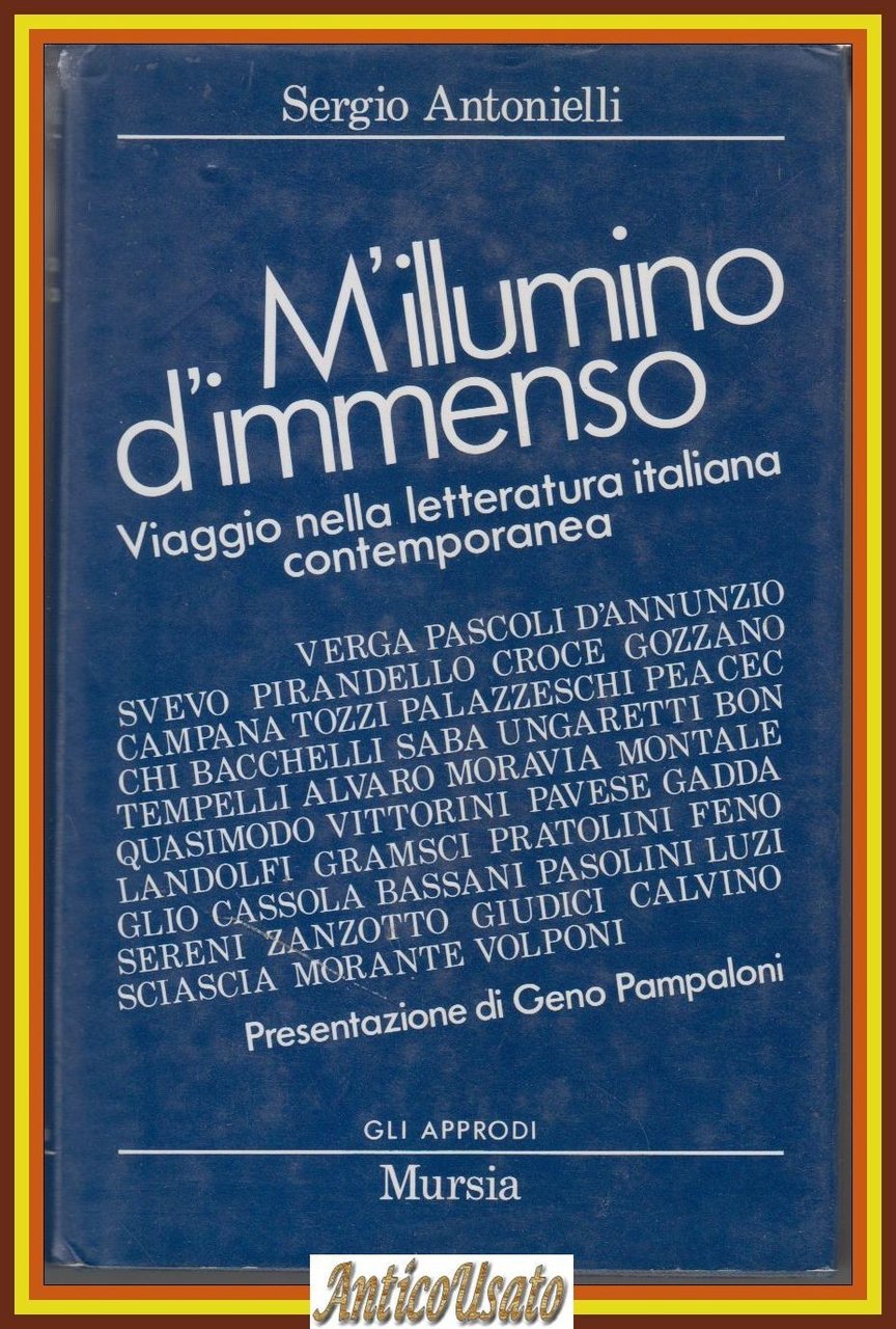 M’ILLUMINO D’IMMENSO VIAGGIO LETTERATURA ITALIANA di Sergio Antonelli Libro | Immagine principale