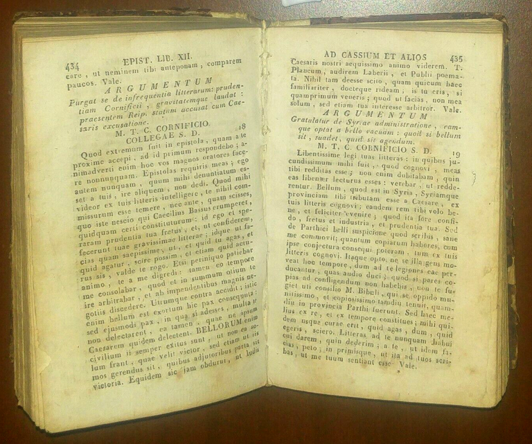 M TULLII CICERONIS EPISTOLARUM AD FAMILIARES 1832 Cicerone epistole Libro …