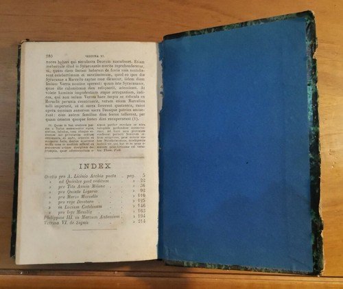 M TULLII CICERONIS ORATIONES SELECTAE brevibus scholiis 1884 Marietti Cicerone