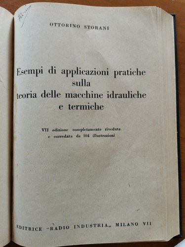 MACCHINE TERMICHE IDRAULICHE - ESERCIZI e ESEMPI APPLICAZIONI Aragusta Storani
