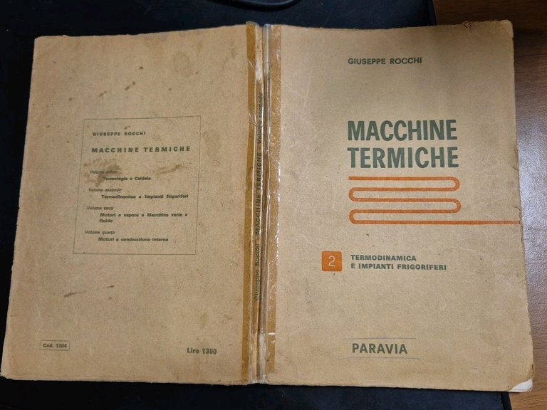 MACCHINE TERMICHE volume 2 di Giuseppe Rocchi Termodinamica Frigoriferi Libro