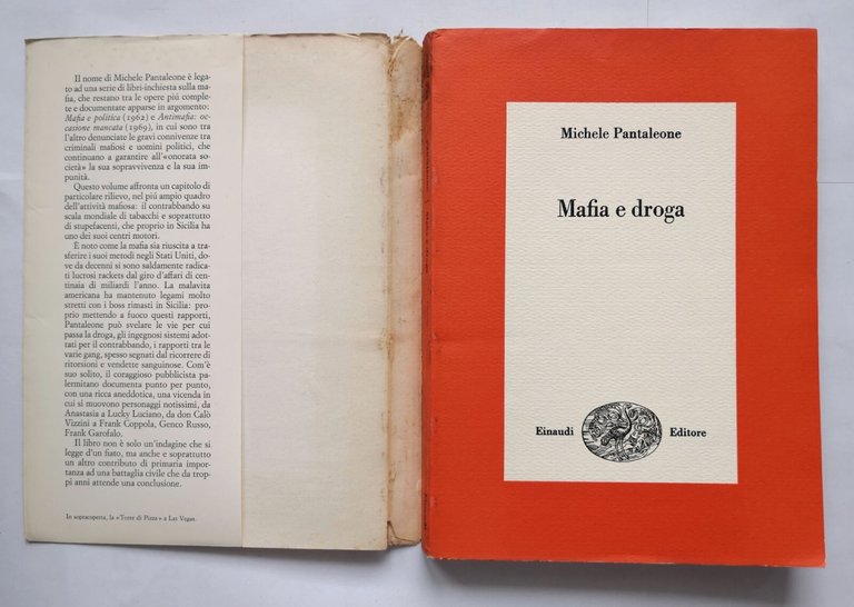 MAFIA E DROGA di Michele Pantaleone 1972 Einaudi Libro