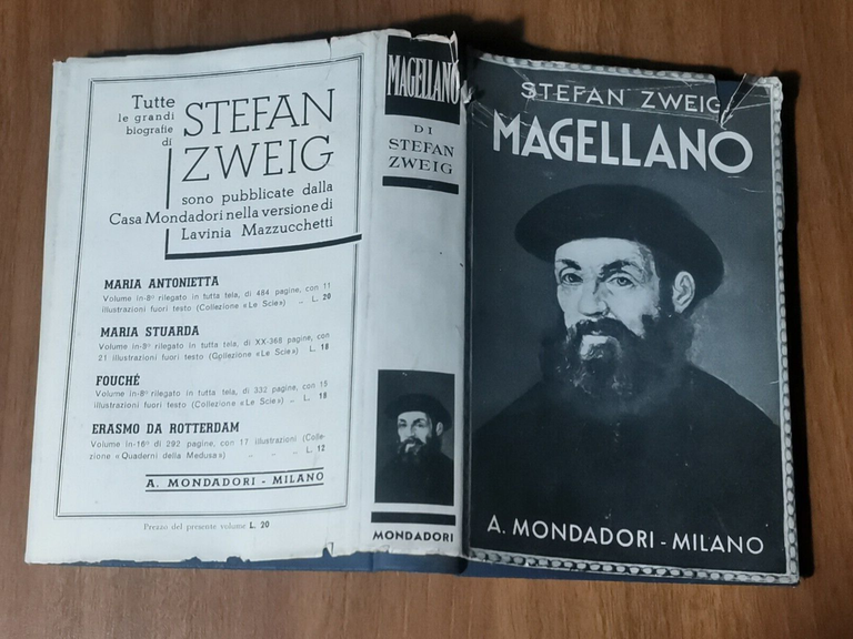 MAGELLANO di Stefan Zweig 1938 Mondadori Libro Illustrato versione Mazzucchetti