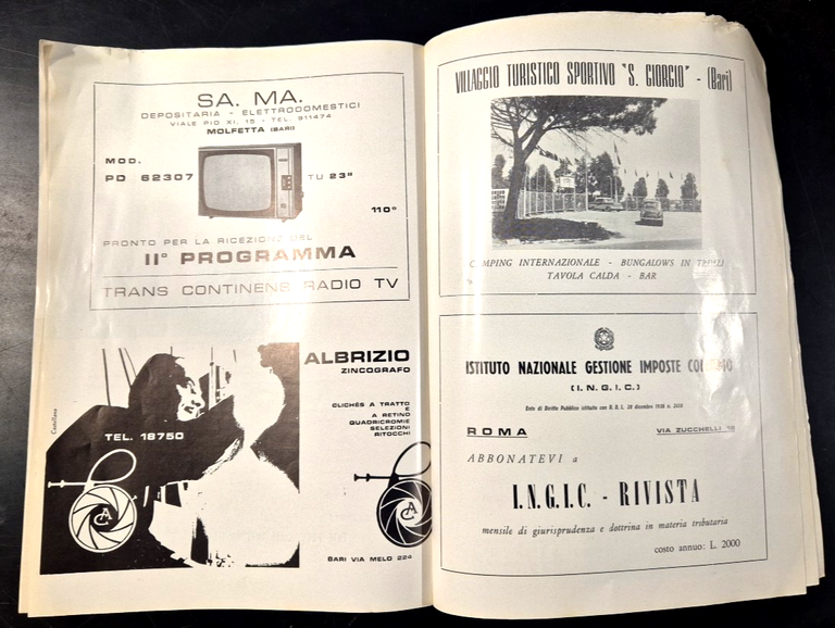 MAGGIO DI BARI 12 edizione 1962 rassegna documentaria libro fotografie