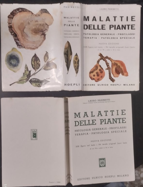 MALATTIE DELLE PIANTE di Lauro Pasinetti 1953 Hoepli Libro patologia …