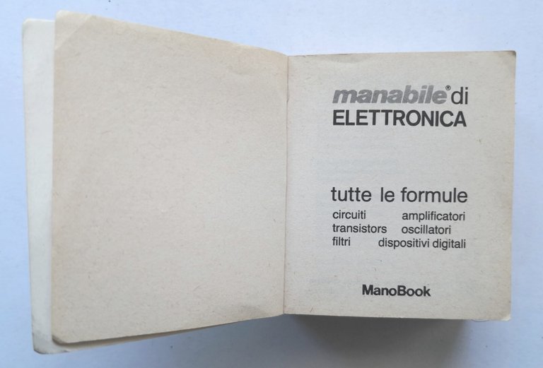 MANABILE DI ELETTRONICA N8 1985 Manobook tutte le formule libro …
