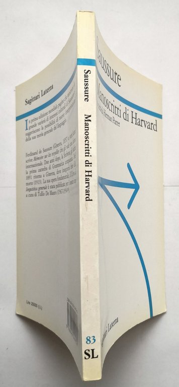 MANOSCRITTI DI HARVARD di Ferdinand de Saussure 1994 Laterza Libro …
