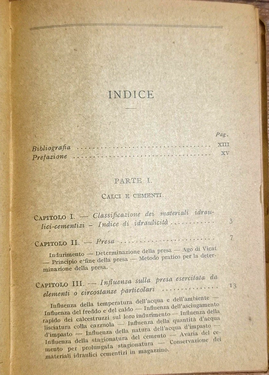 MANUALE CAPOMASTRO Impiego Prove Materiali Idraulici Cementizi Rizzi 1921 Hoepli