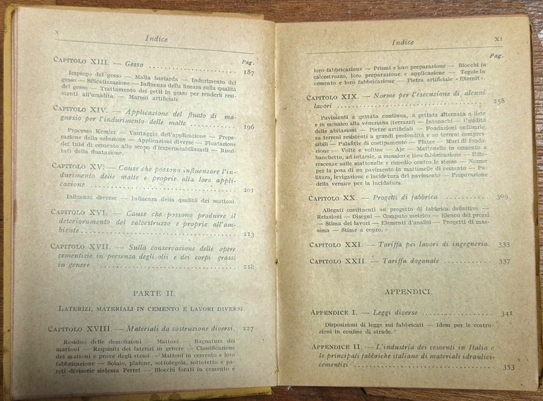 MANUALE CAPOMASTRO Impiego Prove Materiali Idraulici Cementizi Rizzi 1921 Hoepli