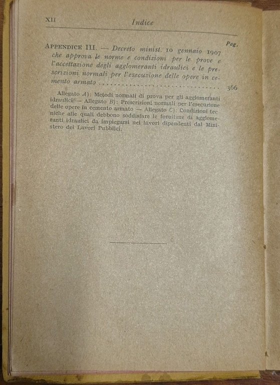 MANUALE CAPOMASTRO Impiego Prove Materiali Idraulici Cementizi Rizzi 1921 Hoepli