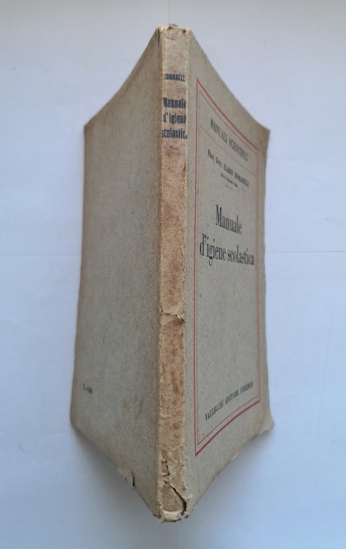 MANUALE D'IGIENE SCOLASTICA di Ilario Romanelli 1923 Vallecchi libro vintage