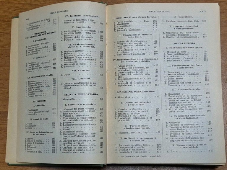 MANUALE DEL PERITO INDUSTRIALE Cremonese 1961 azienda meccanica elettrica libro