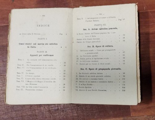 MANUALE DEL PROPAGANDISTA CATTOLICO di Torricelli 1920 libro vintage chiesa