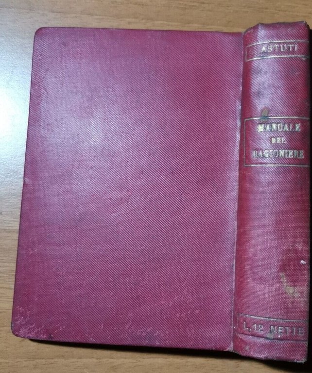 MANUALE DEL RAGIONIERE di Pietro Astuti 1912 Momo Prontuario libro …