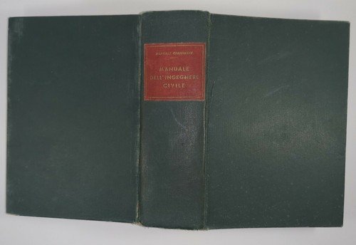 MANUALE DELL'INGEGNERE CIVILE di Mario Pantaleo 1954 Cremonese libro ingegneria