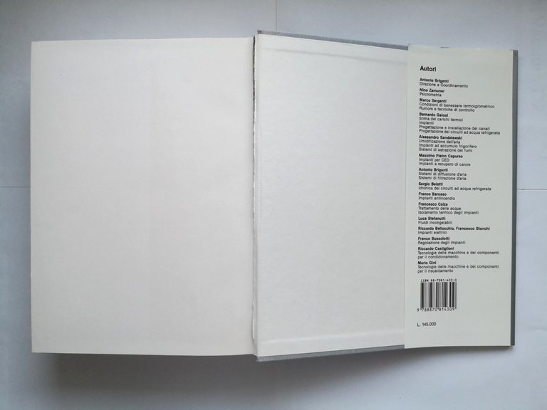 MANUALE DELLA CLIMATIZZAZIONE di Briganti e Lorenzini 2 volumi 1989 …