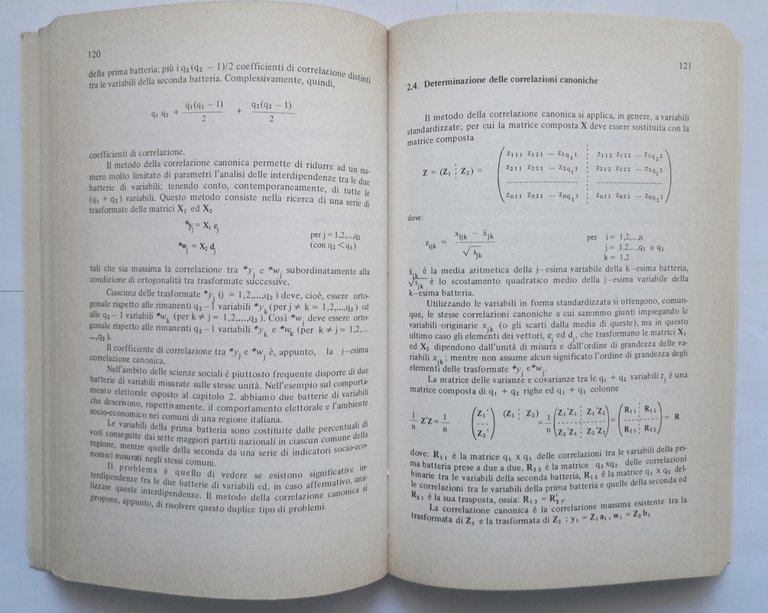 MANUALE DI ANALISI STATISTICA MULTIVARIATA Sandro Sadocchi 1981 Angeli Libro