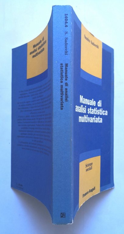 MANUALE DI ANALISI STATISTICA MULTIVARIATA Sandro Sadocchi 1981 Angeli Libro