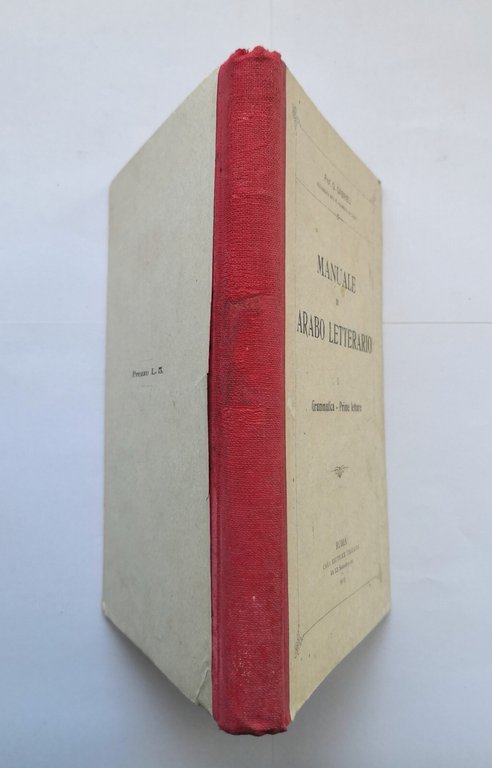 MANUALE DI ARABO LETTERARIO Gabrieli volume I Grammatic prime letture …