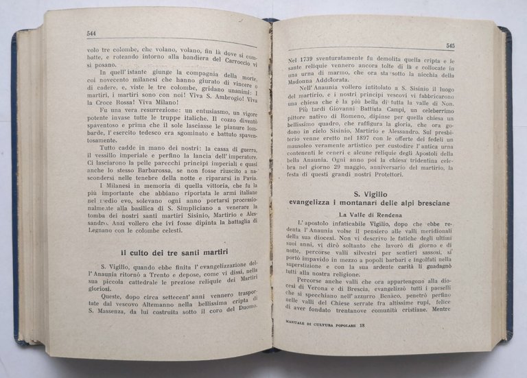 MANUALE DI CULTURA POPOLARE 1931 Tipografia Casimiro Aor Trento Libro … | Immagine Gallery 5