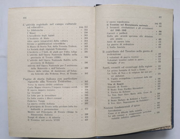 MANUALE DI CULTURA POPOLARE 1931 Tipografia Casimiro Aor Trento Libro …
