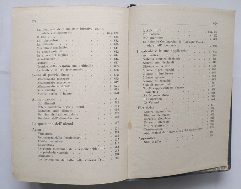 MANUALE DI CULTURA POPOLARE 1931 Tipografia Casimiro Aor Trento Libro …