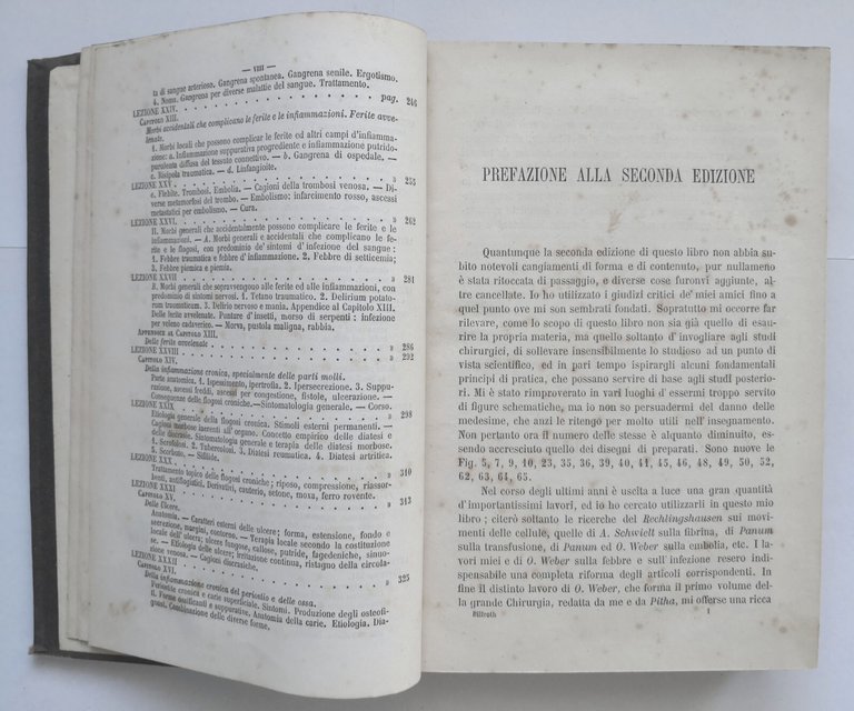 MANUALE DI PATOLOGIA E TERAPIA CHIRURGICA GENERALE Teodoro Billroth 1868 …