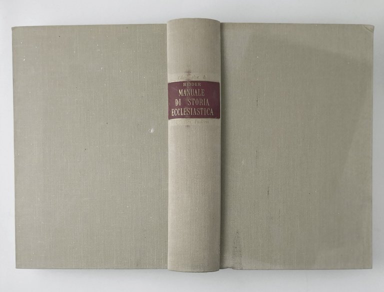 MANUALE DI STORIA ECCLESIASTICA di Bernhard Ridder 1958 Edizioni Paoline …