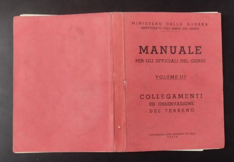 MANUALE PER GLI UFFICIALI DEL GENIO Volume 3 Ministero Guerra …