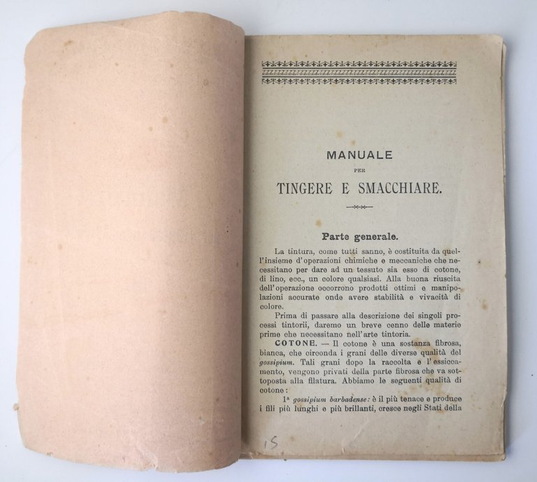 MANUALE PER TINGERE E SMACCHIARE Serie Biblioteca per tutti 1931 …