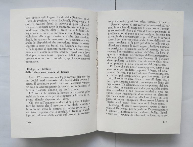 MANUALE PRATICO DELLA VIGILANZA SULLA CACCIA di Giuseppe Mazzotti 1979 …