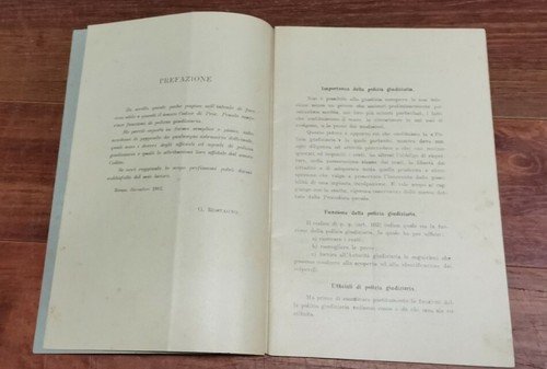 MANUALE PRATICO DI POLIZIA GIUDIZIARIA di Giovanni Rostagno 1914 Off …
