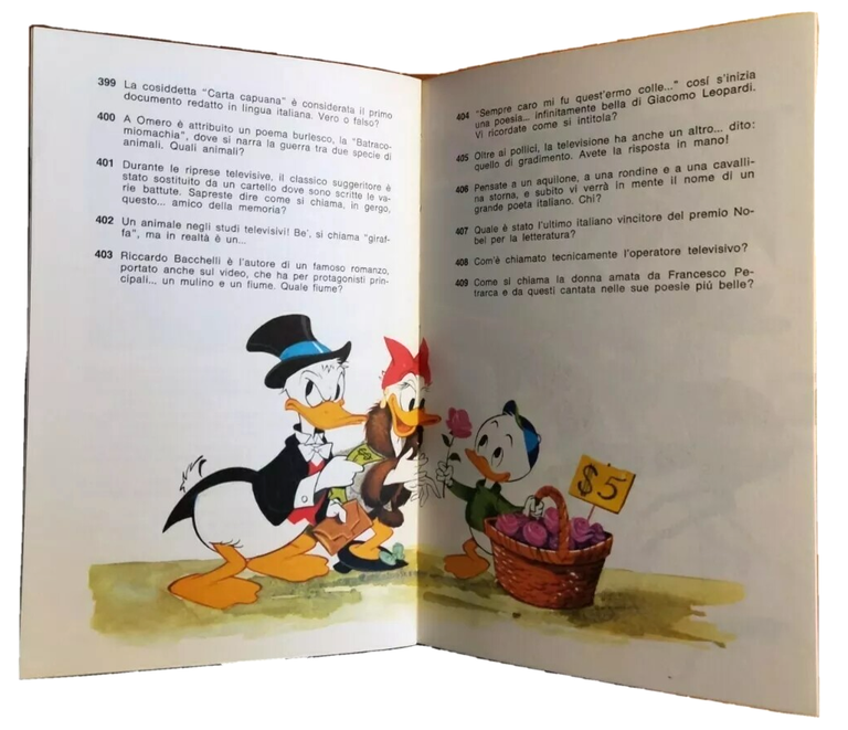 MANUALE QUIZ presenta Febo Conti Walt Disney 1973 Libro Mondadori …