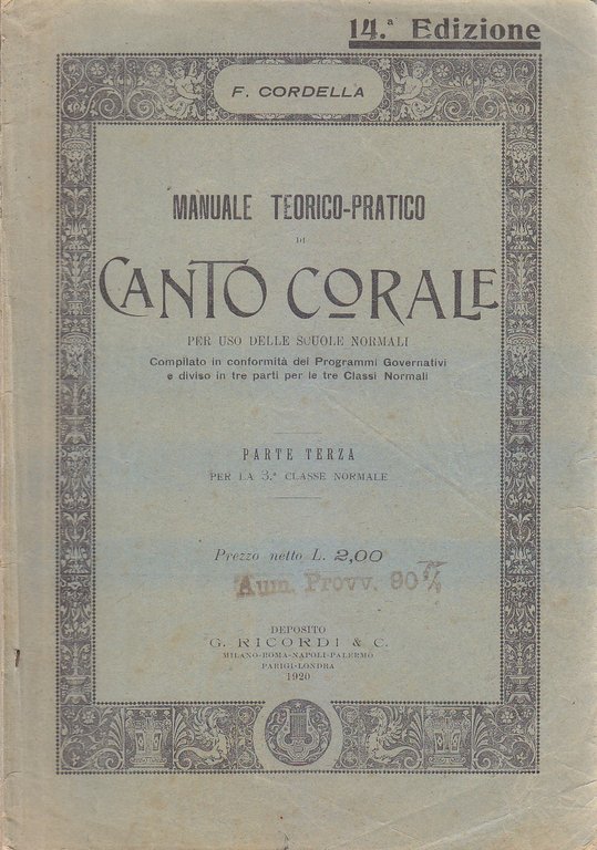 MANUALE TEORICO PRATICO DI CANTO CORALE Parte 3 Federigo Cordella … | Immagine Gallery 1