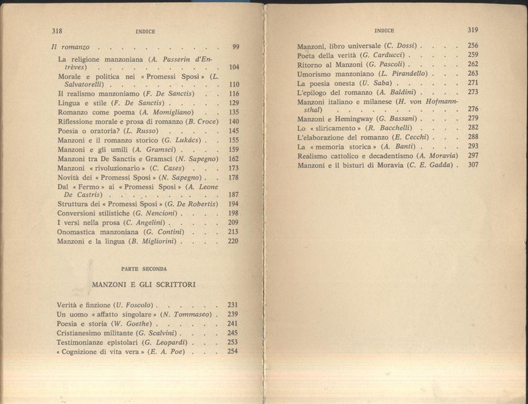 MANZONI E LA CRITICA di Lanfranco Caretti 1969 Laterza libro …